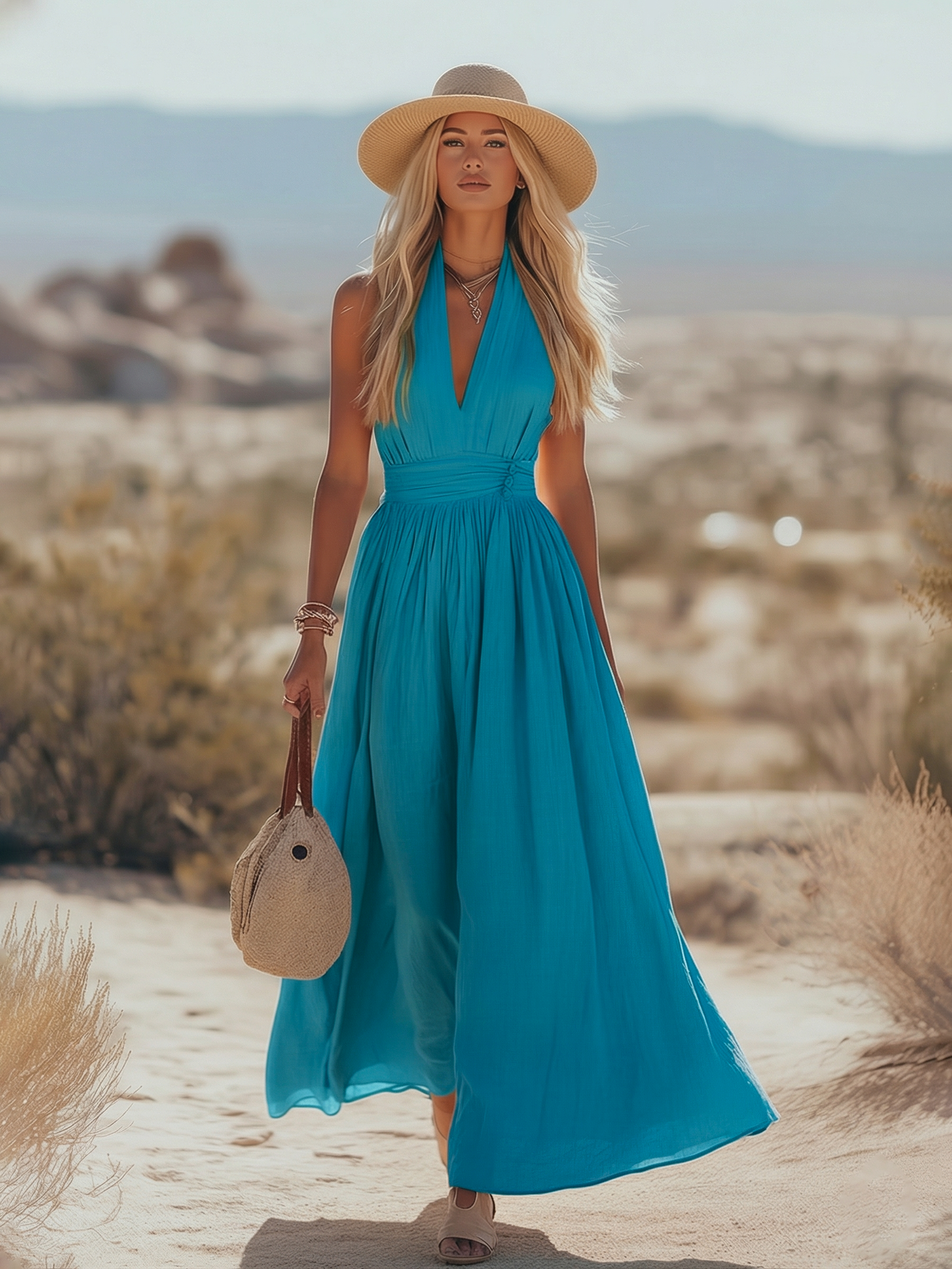 Ravina | Elegantes Damen Maxikleid – Fließend &amp; Bequem für den Sommer 2