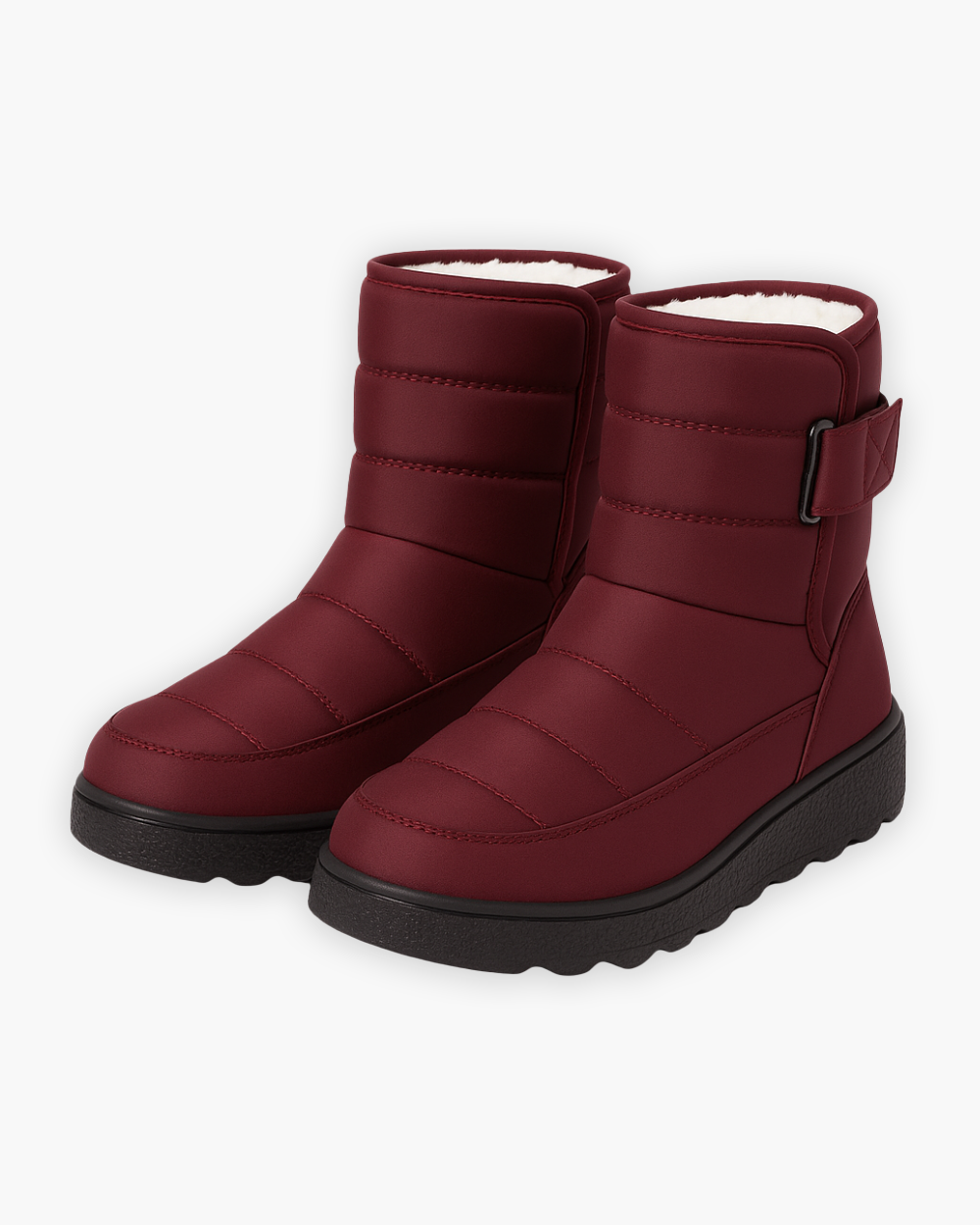 Gefütterte Winterstiefel mit Profilsohle