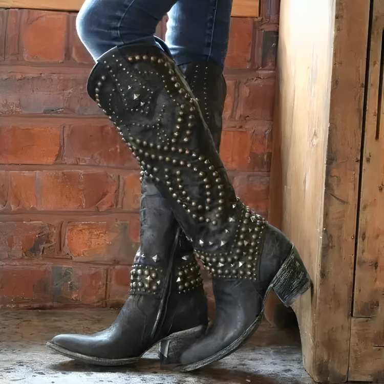 Riloh | Elegante Overknee Stiefel Damen – Bequem, Schwarze Stiefel für Stilvolle Outfits 2