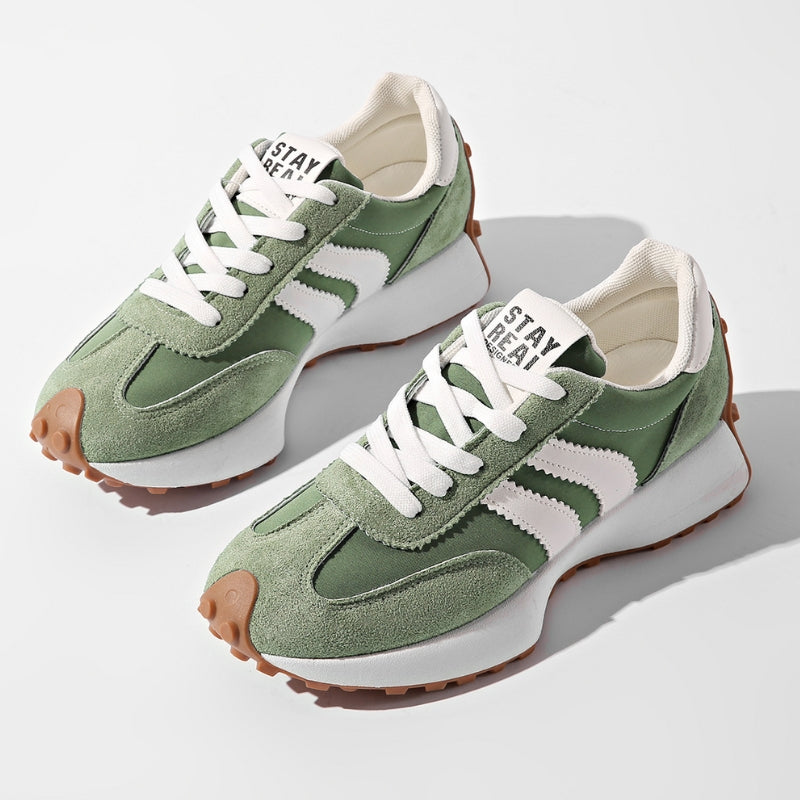 Riva | Retro Sneaker Damen Plateau Schnürung Komfortabel 0