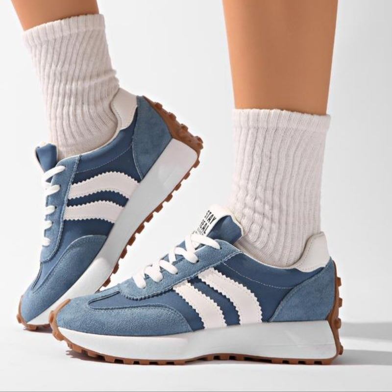 Riva | Retro Sneaker Damen Plateau Schnürung Komfortabel 7