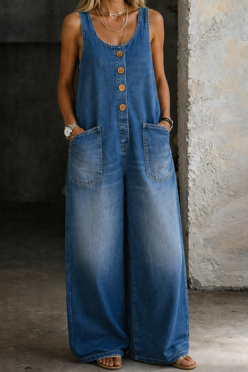 Romy | Bequemer, Stilvoller &amp; Vielseitiger Damen-Overall mit weitem Bein 0
