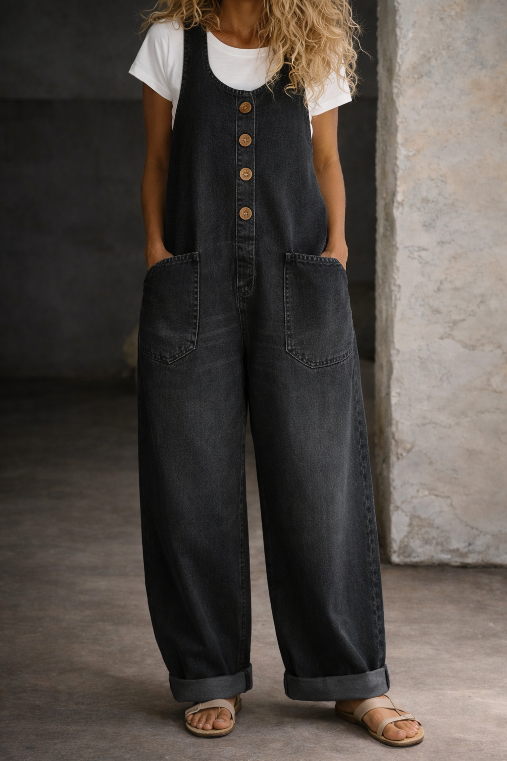 Romy | Bequemer, Stilvoller &amp; Vielseitiger Damen-Overall mit weitem Bein 3
