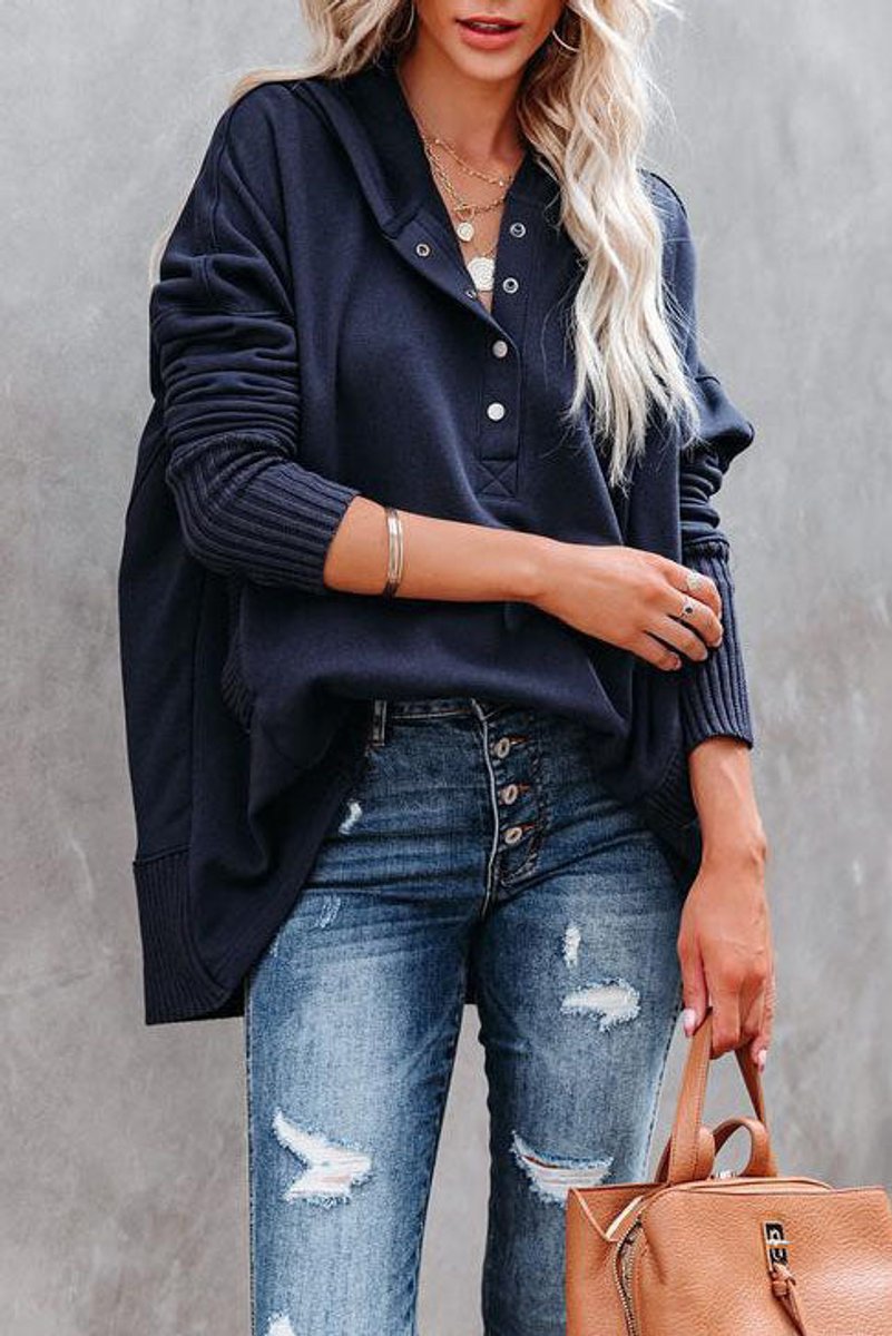 Rosie | Lang geschnittener Damen-Kapuzenpullover mit Kordelzug 7