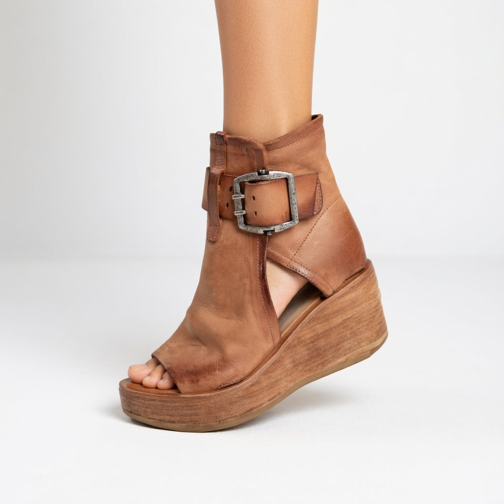 Runa | Bequeme Keilsandalen Damen – Atmungsaktiv, Elegant & Schwarz 2