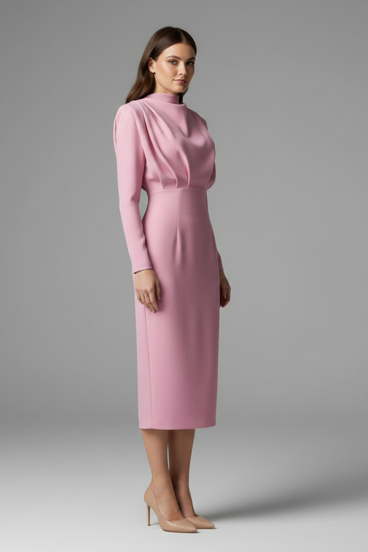 Sarina | Elegantes Maxikleid Langarm für Damen – Festlich &amp; Warm für Besondere Anlässe 2