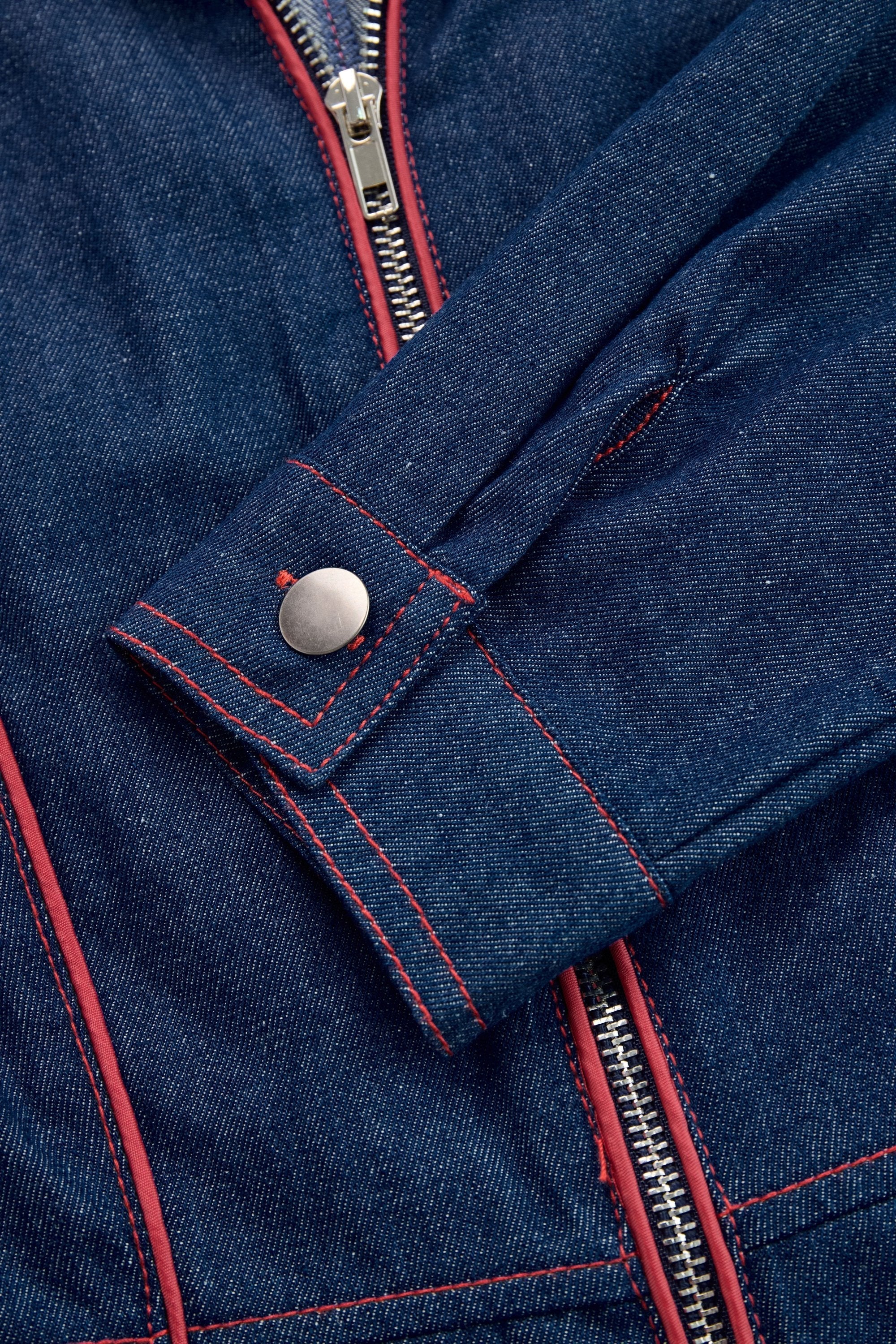 Scarlett | Eleganter und schicker Jeans-Overall mit Reißverschluss vorne 7