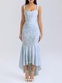 Amelia | Elegantes Meerjungfrauen Abendkleid mit Jacquard-Spitze