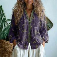Clara | Elegante und leichte Leinen Boho Bluse