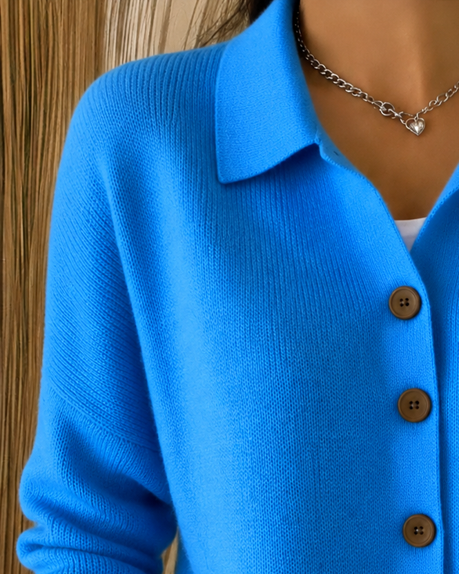 Sienna | Strickjacke mit Knopfkragen 1