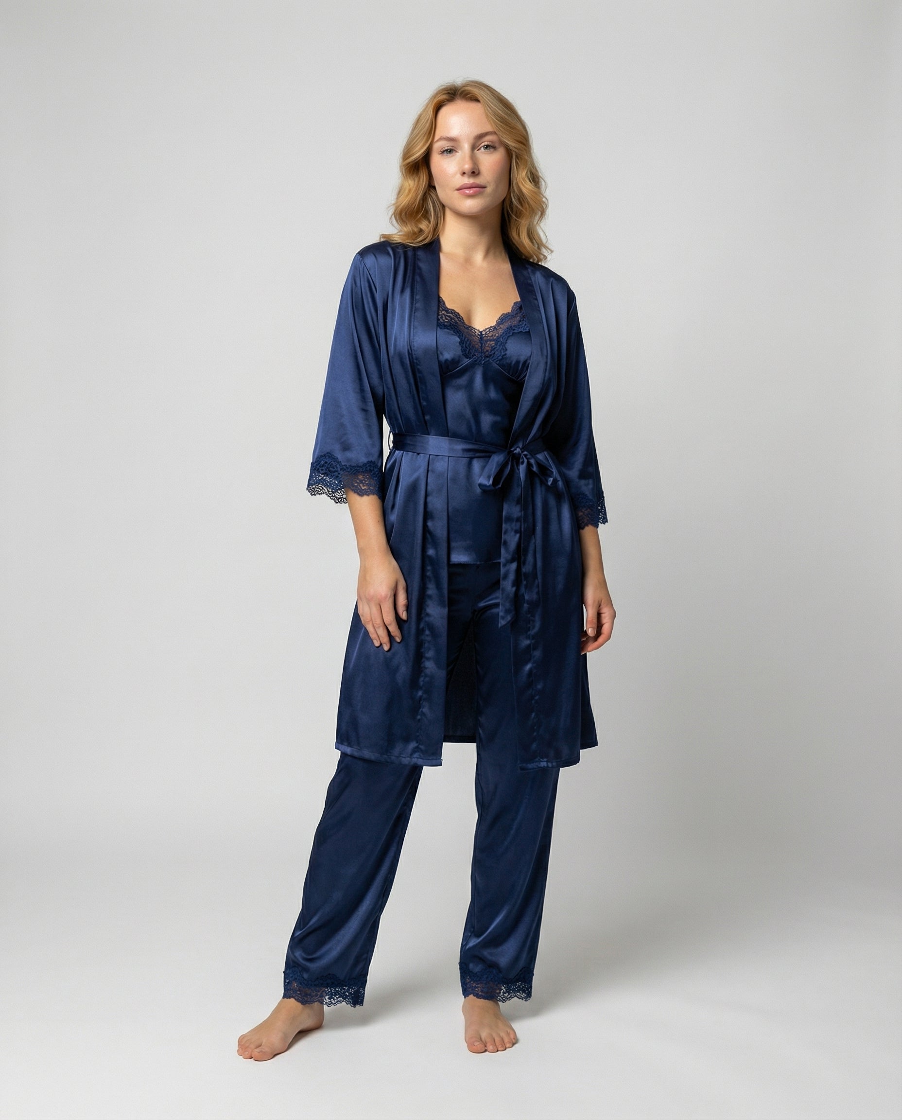 Silvana | Weiches, Elegantes &amp; Bequemes Damen Seiden Pyjama Set 0