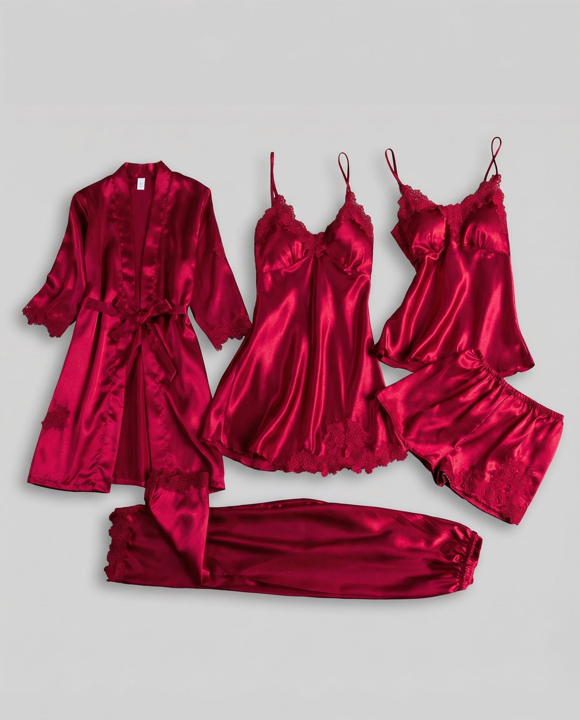 Silvana | Weiches, Elegantes &amp; Bequemes Damen Seiden Pyjama Set 4