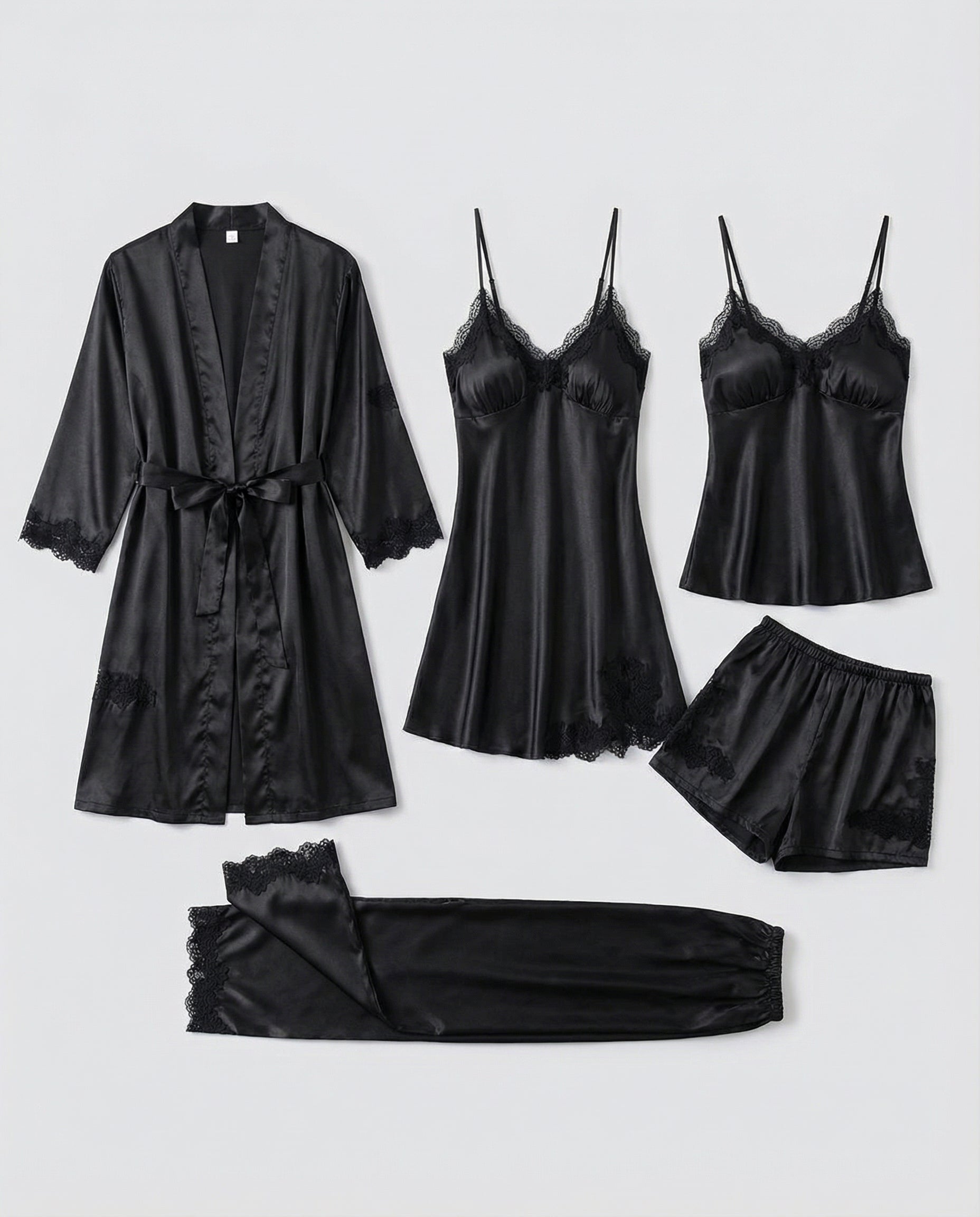 Silvana | Weiches, Elegantes &amp; Bequemes Damen Seiden Pyjama Set 8