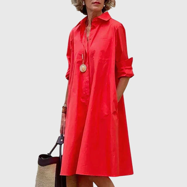 Sloane | Elegantes Freizeitkleid mit Praktischen Taschen für Damen 0