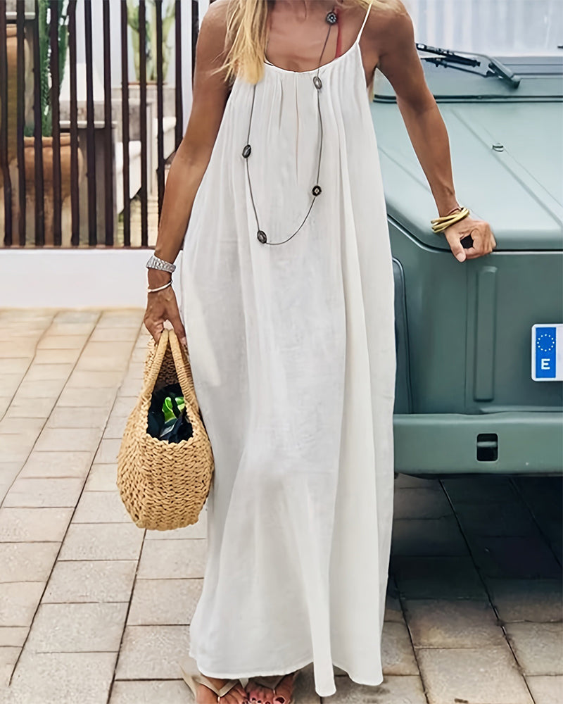 Sloane | Elegantes, Fließendes Maxikleid Sommer für Damen – Ärmellos &amp; Bequem 0
