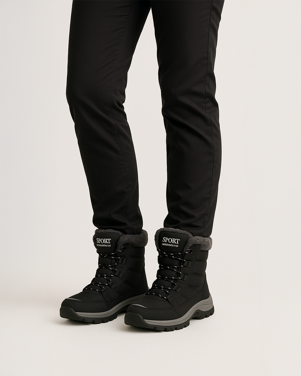 Gefütterte Schneestiefel mit rutschfester Sohle
