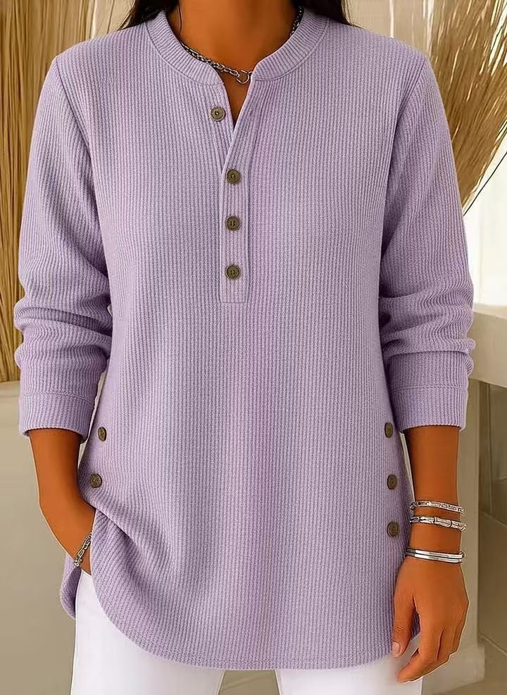 Sofia | Vielseitiges und stylisches Henley-Rippstrick-Tunika-Top 7