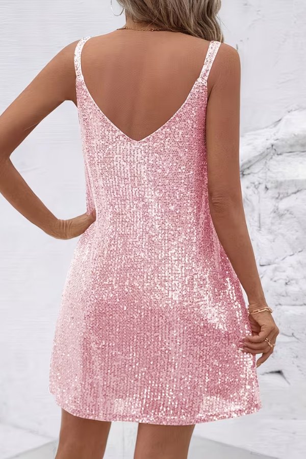 Sophia | Strahlendes und bequemes Pailletten-Minikleid 3