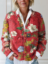 Lena | Künstlerischer Und Warmer Vintage Strickjacke
