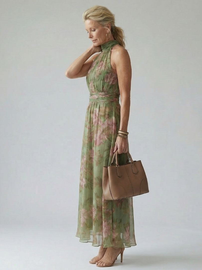 Sophie | Elegantes, Florales Midi-Kleid für Hochzeitsgäste – Festliche Kleider Damen 2