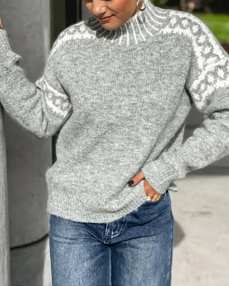 Stephanie | Eleganter und warmer Doppelstrick-Waffelpullover 4