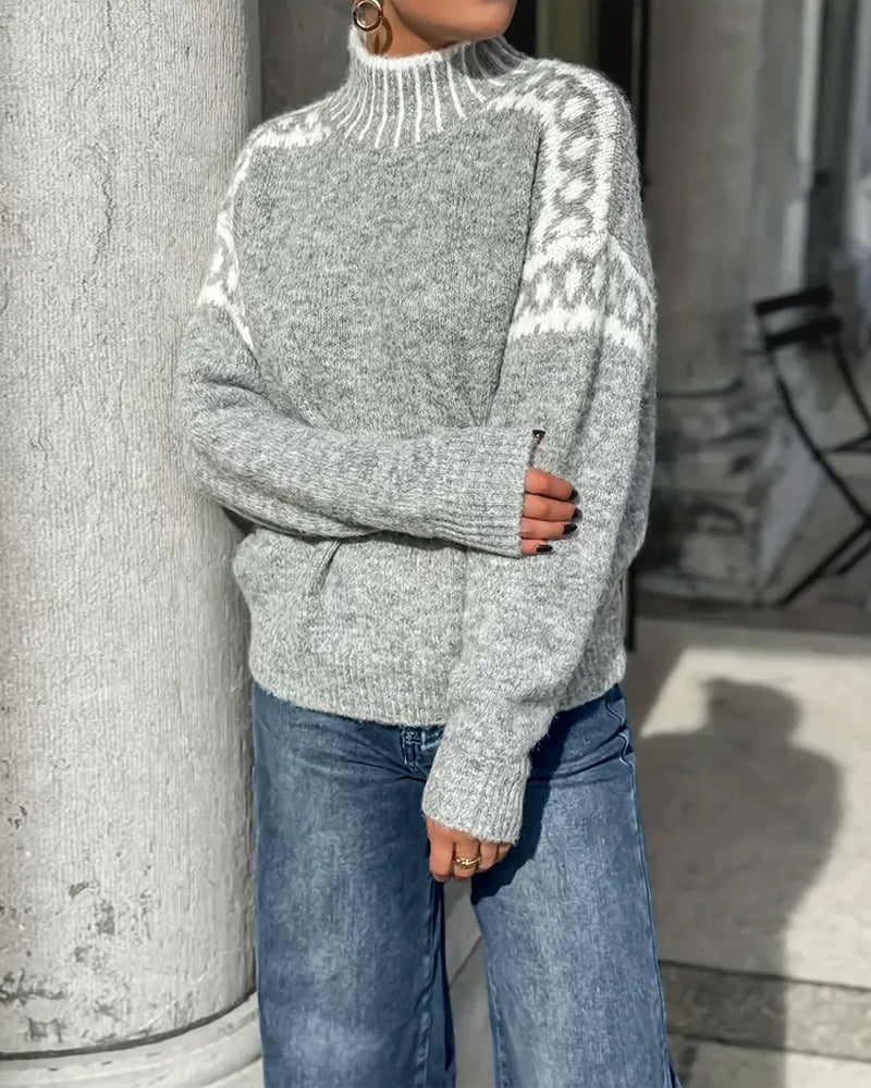 Stephanie | Eleganter und warmer Doppelstrick-Waffelpullover 6