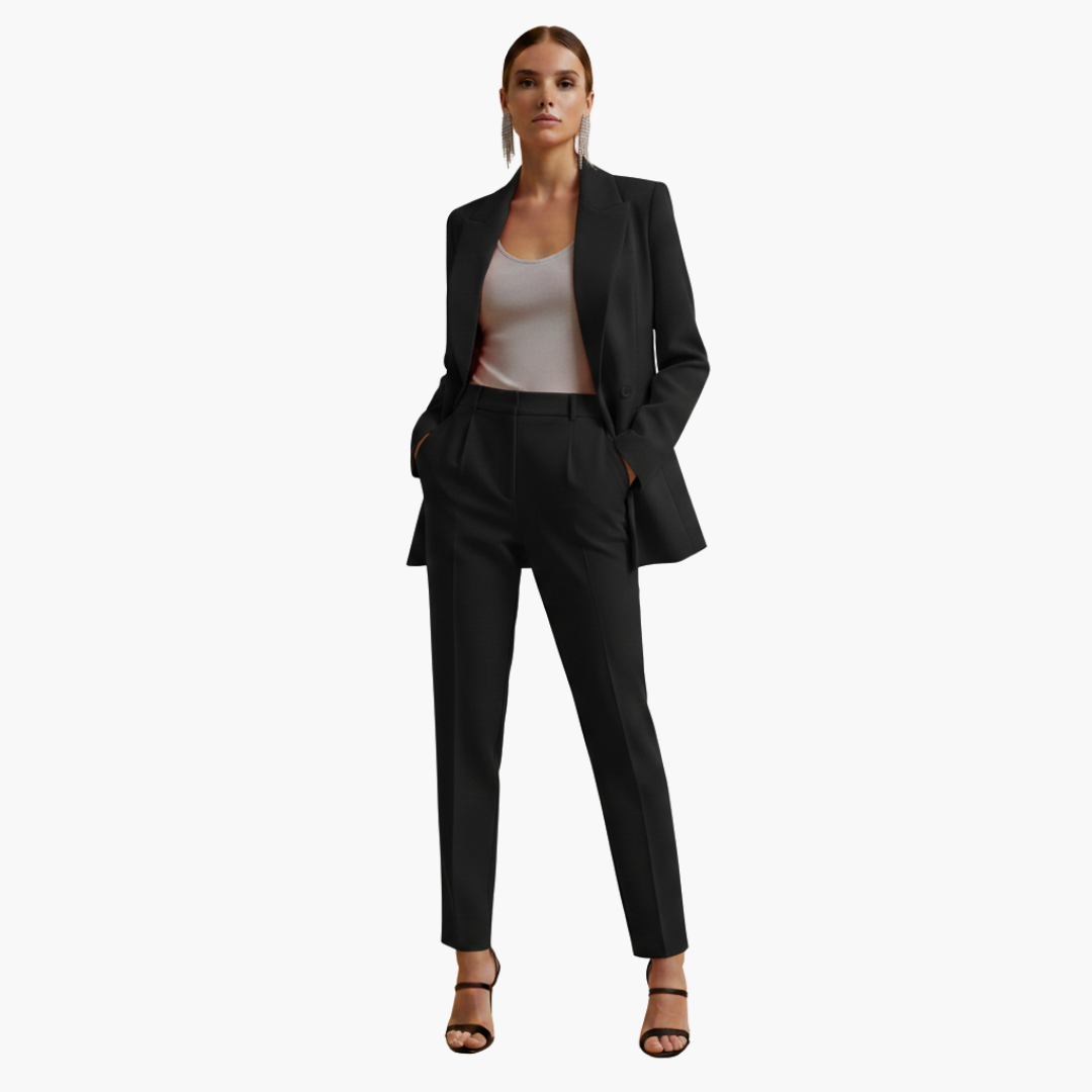 Tabitha | Elegantes Damen Anzug Set – Zweireihig, Schwarz &amp; Festlich 7
