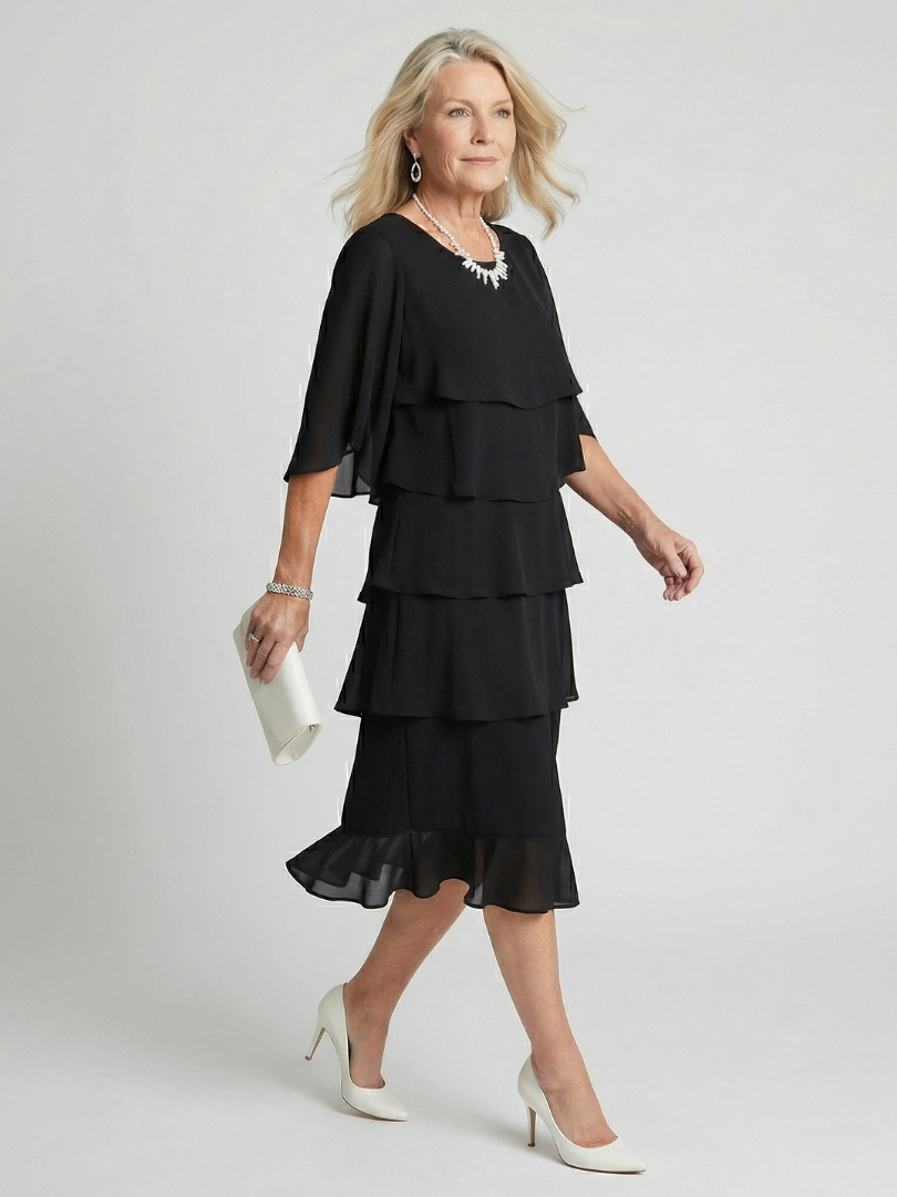 Talia | Elegantes Midikleid Sommer mit Flatterärmeln für Festliche Anlässe 1