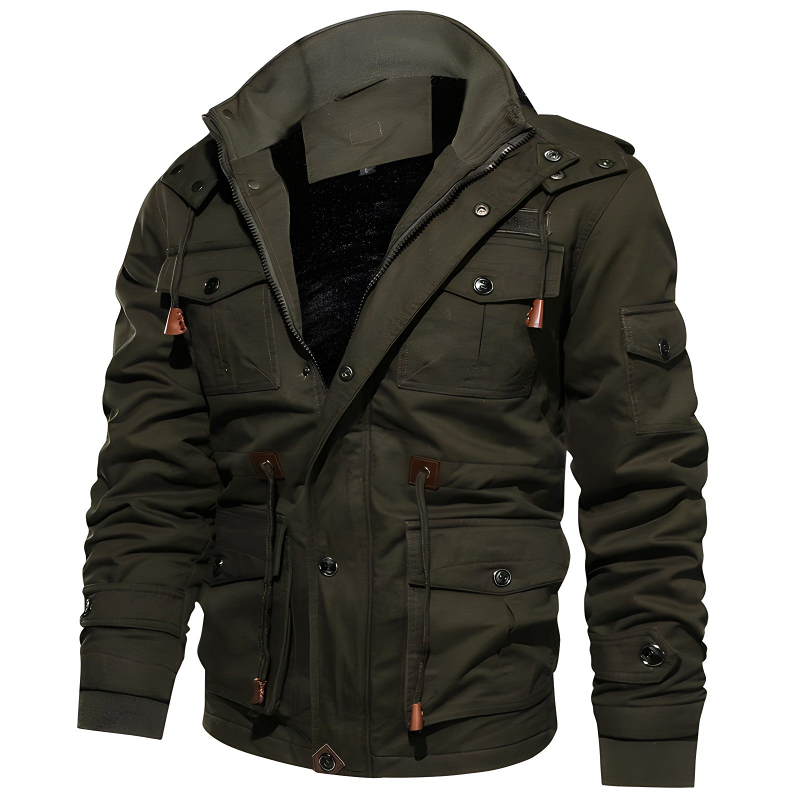 Talon | Vielseitige Militär Jacke mit Fleece-Kapuze und Taschen 1
