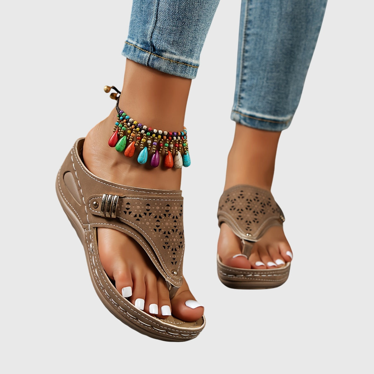 Theodoros | Elegante, Bequeme &amp; Stilvolle Damen-Plateau-Sandalen 1