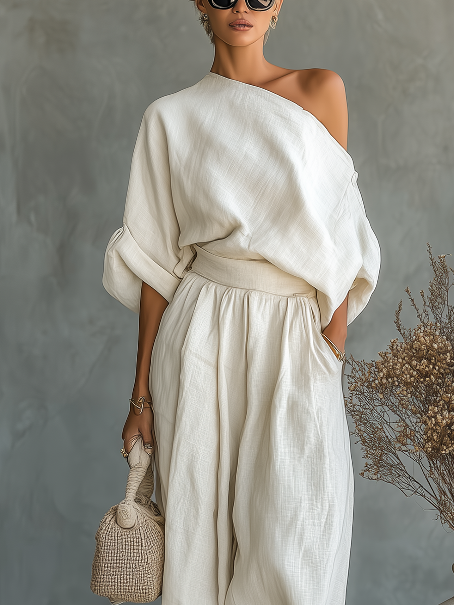 Thessaly | Schulterfreier, Eleganter Damen Zweiteiler für Sommer & Freizeit 2