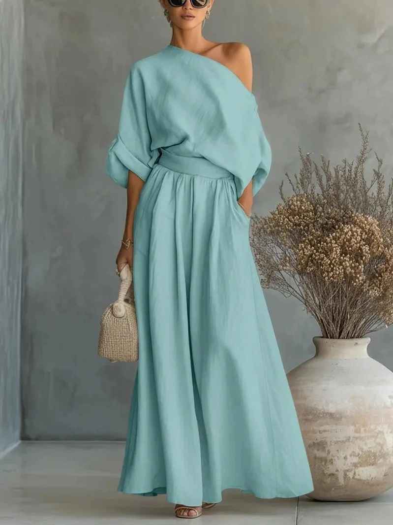Thessaly | Schulterfreier, Eleganter Damen Zweiteiler für Sommer & Freizeit 7