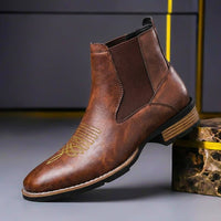 William | Klassische und Vintage echtem Leder Stiefel