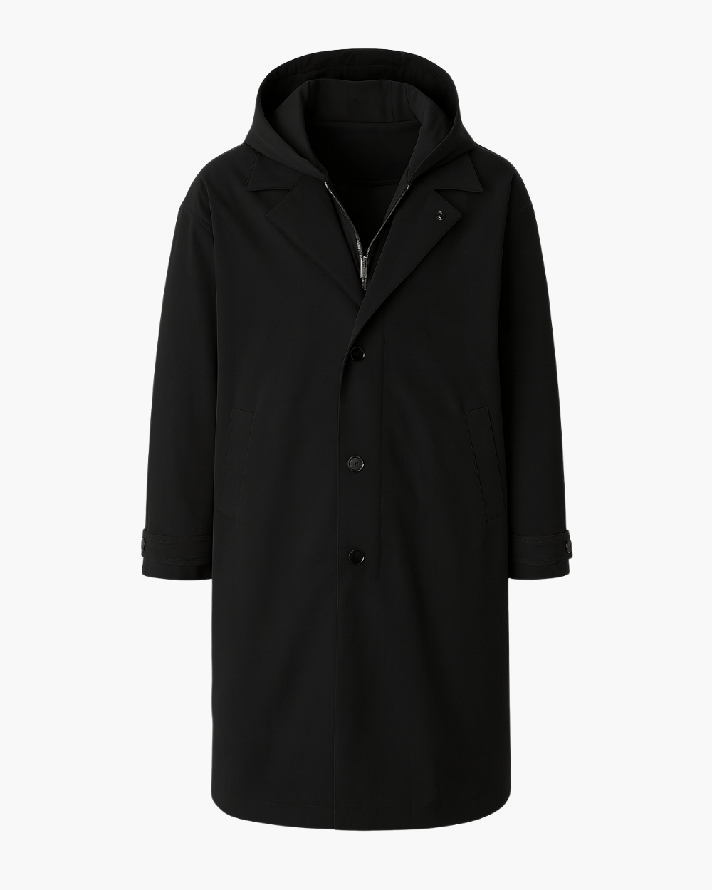 Kapuzen-Trenchcoat wasserabweisend und windabweisend