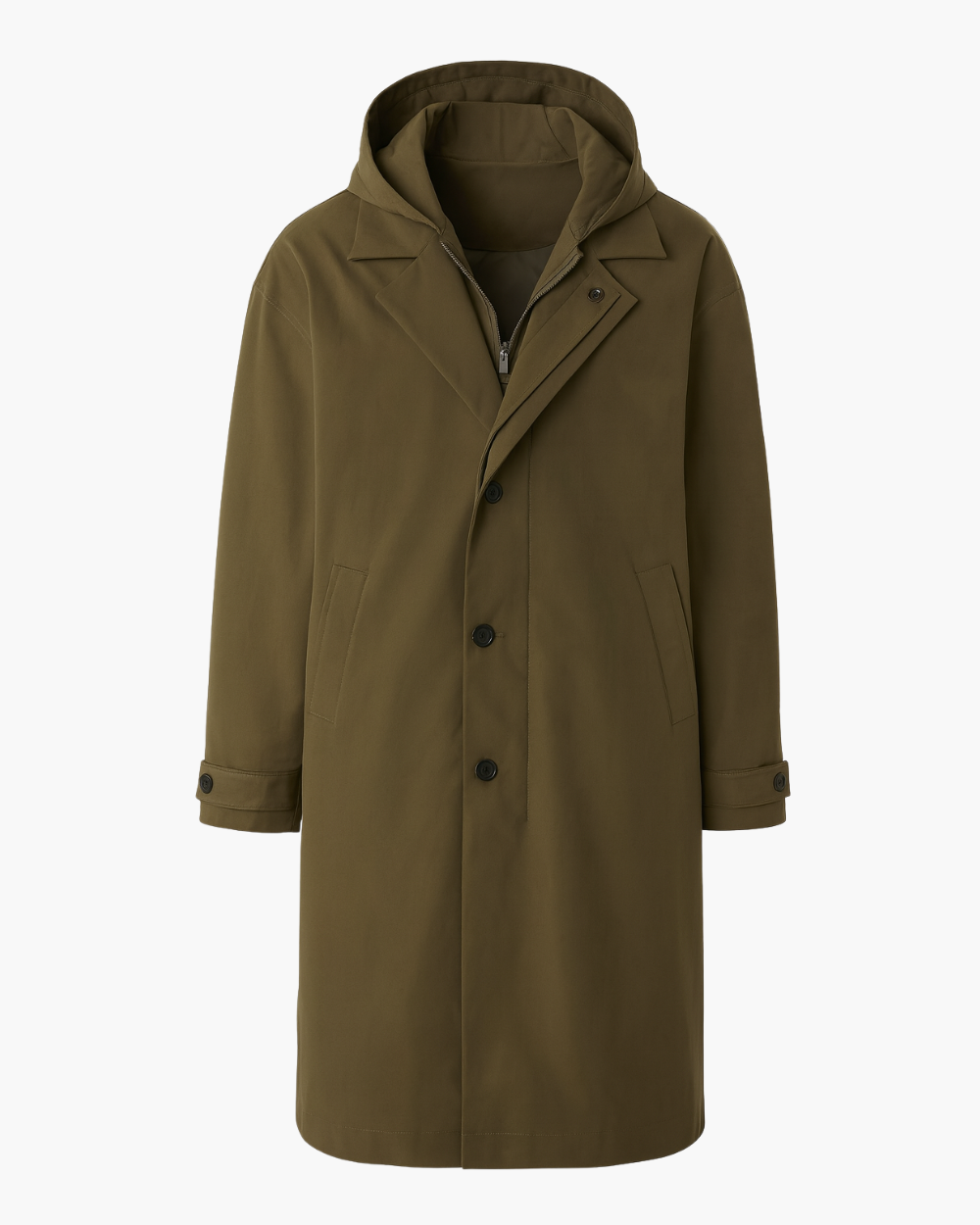 Kapuzen-Trenchcoat wasserabweisend und windabweisend