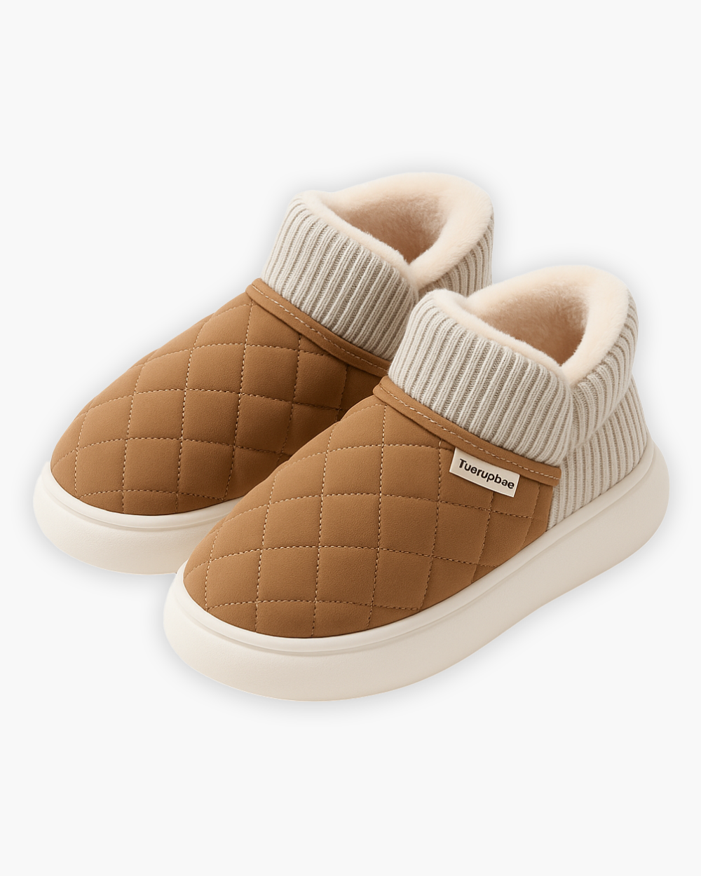 Gesteppten Hausschuhe mit warmem Innenfutter