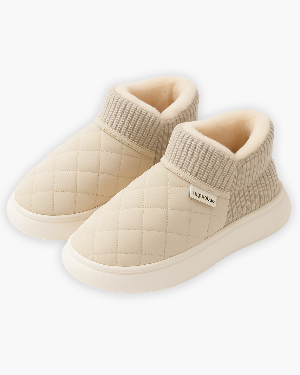 Gesteppten Hausschuhe mit warmem Innenfutter