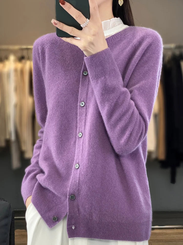 Vela | Cardigan Sweater Buttoned Elegant Relaxed Fit for Women 4