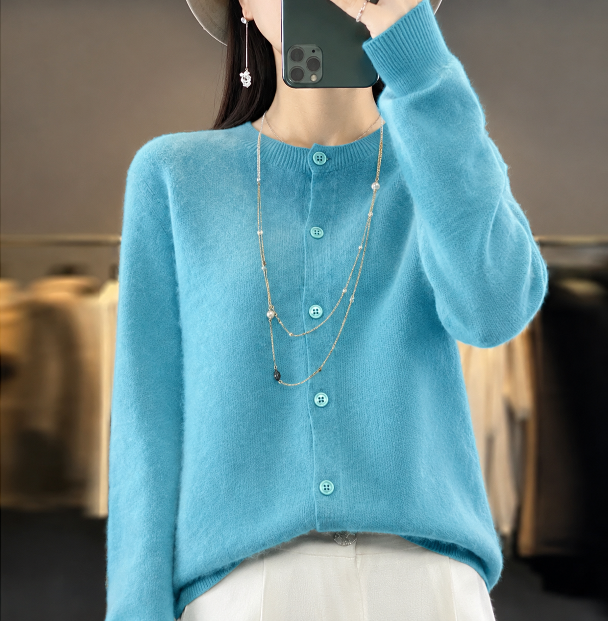 Vela | Cardigan Sweater Buttoned Elegant Relaxed Fit for Women 5