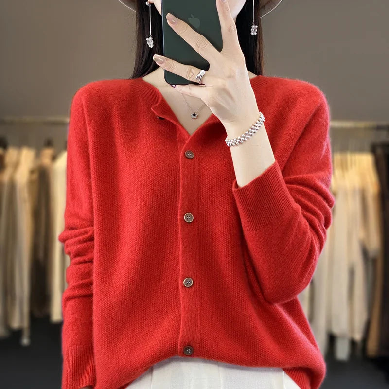 Vela | Cardigan Sweater Buttoned Elegant Relaxed Fit for Women 9