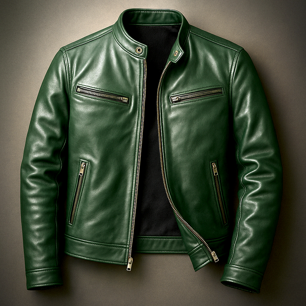 Vento | Klassische Herren Lederjacke im Vintage-Stil 3