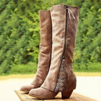 Clara | Zeitlose und elegante Kniehohe Stiefel mit Blockabsatz