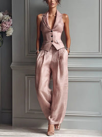 Evelyn | Elegantes und raffiniertes Weste zweiteiliges Set