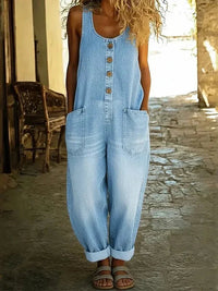Emma | Lässiger und Vintage ärmelloser Damen Jumpsuit