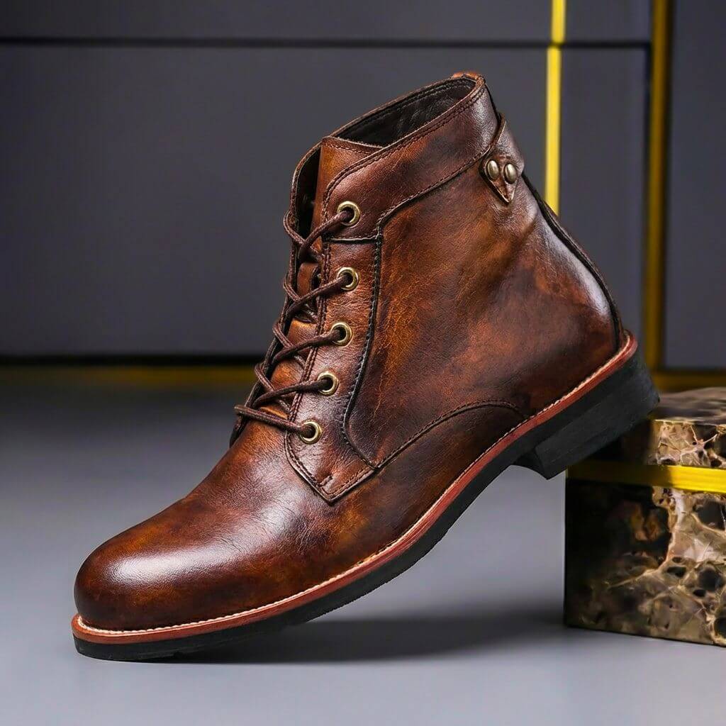 William | Vintage-Charme und hochwertige, polierte Lederstiefel 0