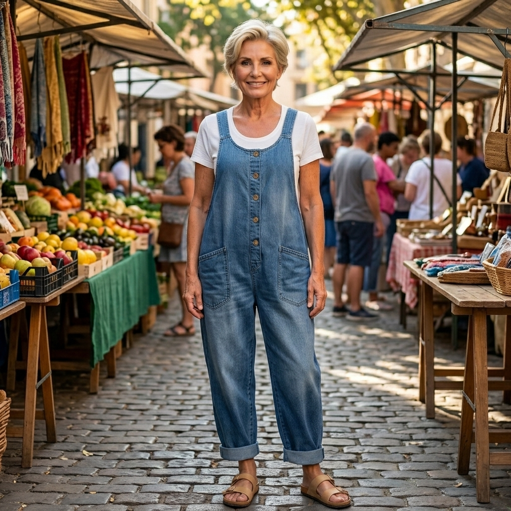 Winifred | Bequemer, Vintage-inspirierter Damen-Overall mit weitem Bein 7