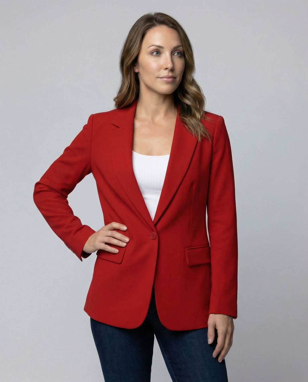 Karolin | Eleganter und vielseitiger Damen Langblazer