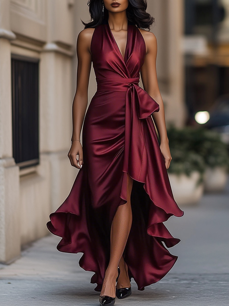 Zelara | Dramatisches Festliches Maxikleid mit Hohem Schlitz 6
