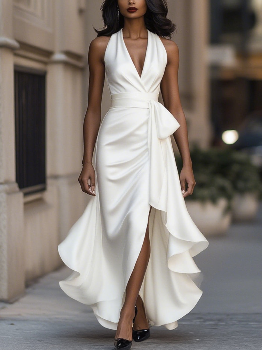 Zelara | Dramatisches Festliches Maxikleid mit Hohem Schlitz 7