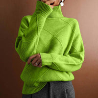 Sophie | Eleganter Und Bequemer Rollkragenpullover Mit Rautenmuster